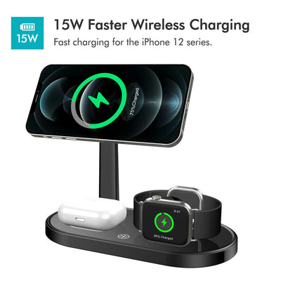 3 In 1 Wireless Charger For Apple iPhone 12 Mobile Phone - FREEDOM ELETRONICS