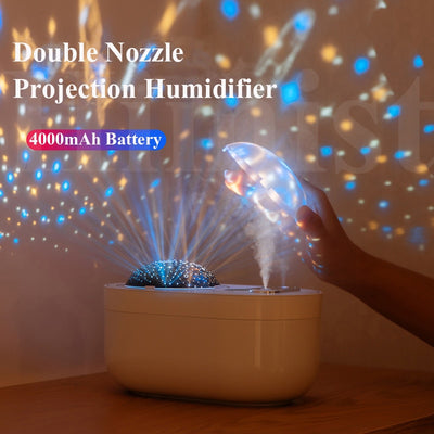 Projection Light Air Humidifier Dual Nozzle - FREEDOM ELETRONICS