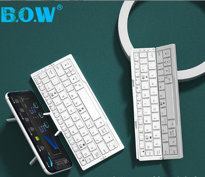 Mini Folding Keyboard Wireless Bluetooth-compatible Keyboard Foldable - FREEDOM ELETRONICS