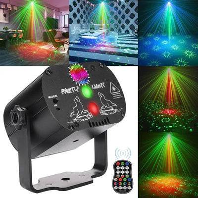 Mini RGB Disco Light DJ LED Laser Stage Projector  Lamp - FREEDOM ELETRONICS